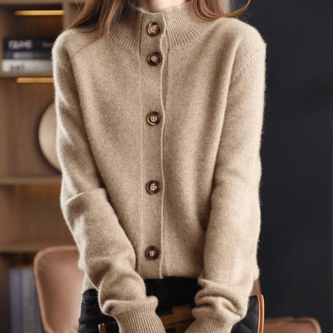 Damen Strick Cardigan mit Knopfleiste – Weicher, Zeitloser Layering-Pullover für Herbst und Winter 1