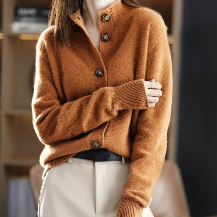 Damen Strick Cardigan mit Knopfleiste – Weicher, Zeitloser Layering-Pullover für Herbst und Winter 3
