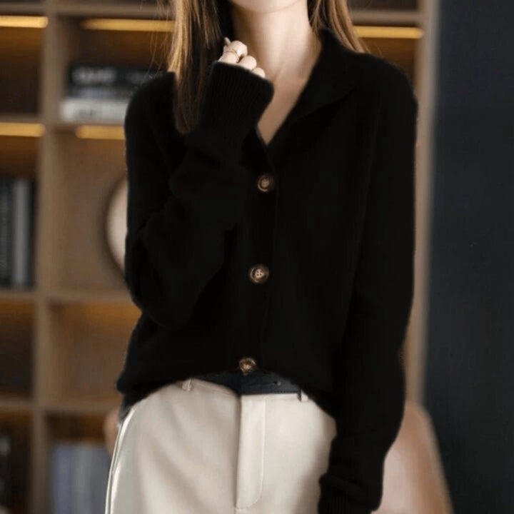 Damen Strick Cardigan mit Knopfleiste – Weicher, Zeitloser Layering-Pullover für Herbst und Winter 5