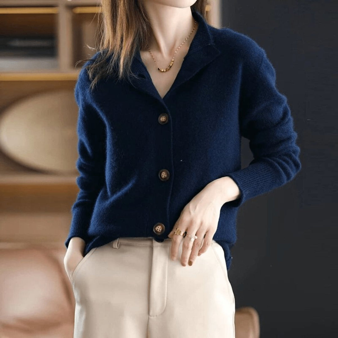 Damen Strick Cardigan mit Knopfleiste – Weicher, Zeitloser Layering-Pullover für Herbst und Winter 6