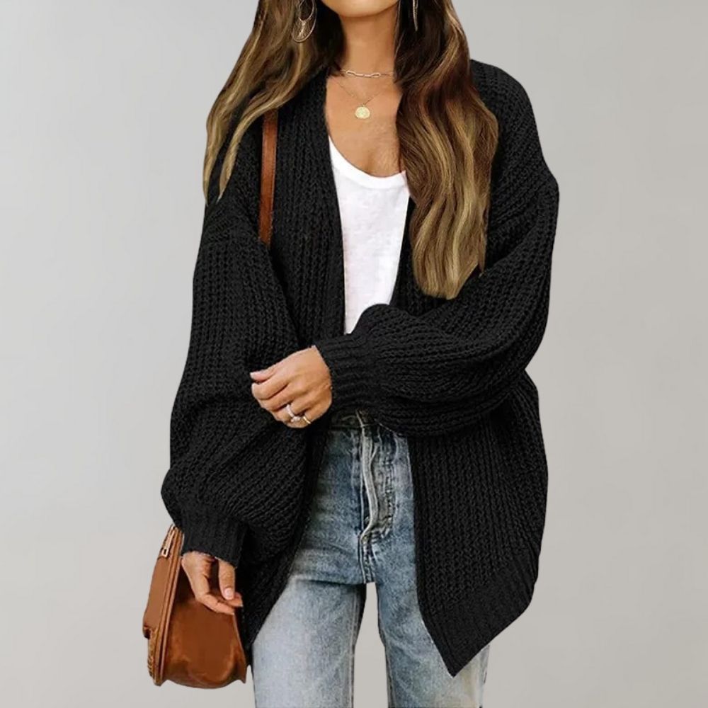 Damen Strickjacke Offen – Elegante Übergangsjacke, Vielseitige Cardigan für Alltag und Büro 0