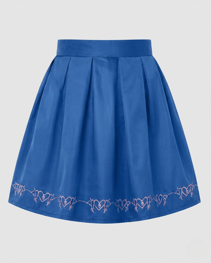 Damen Trachtenrock mit filigranem Herzdesign elegant und vielseitig 0