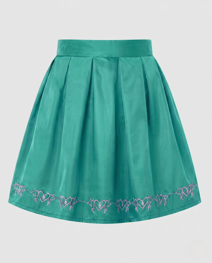 Damen Trachtenrock mit filigranem Herzdesign elegant und vielseitig 4