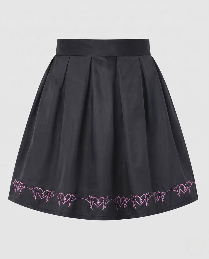 Damen Trachtenrock mit filigranem Herzdesign elegant und vielseitig 5