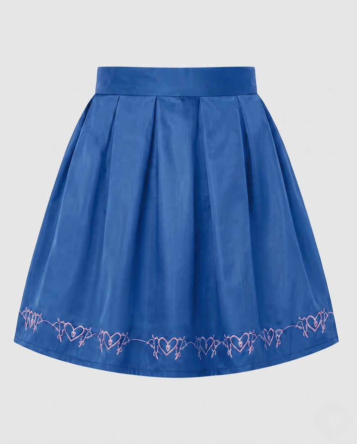 Damen Trachtenrock mit filigranem Herzdesign elegant und vielseitig 6