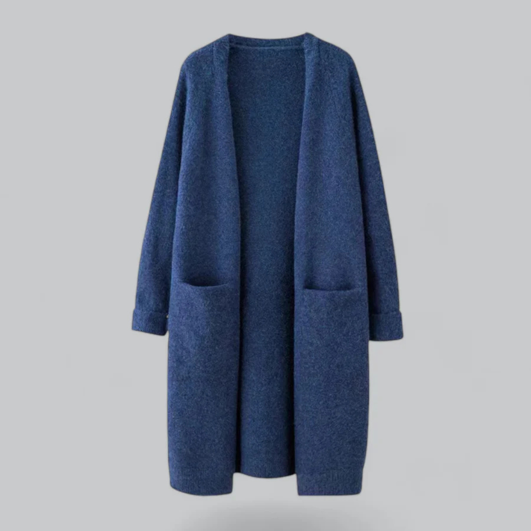 Damen Warme Strickjacke mit Offener Front Komfortabel und Vielseitig für Herbst und Winter 1