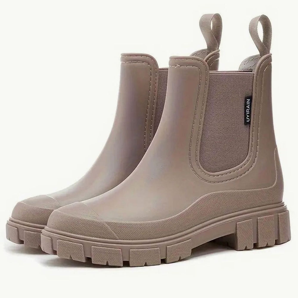 Damen Wasserdichte Orthopädische Chelsea Stiefel mit Arch Support und Blockabsatz 1