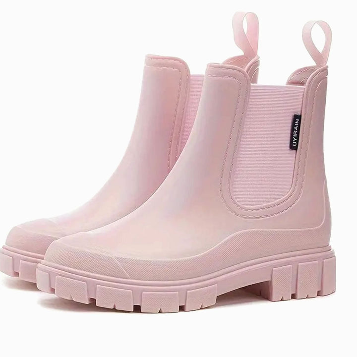 Damen Wasserdichte Orthopädische Chelsea Stiefel mit Arch Support und Blockabsatz 3