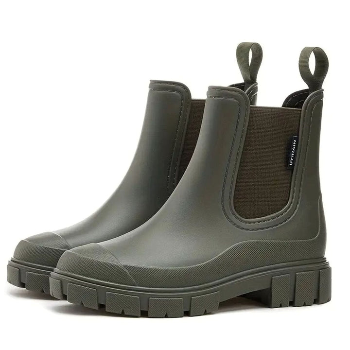 Damen Wasserdichte Orthopädische Chelsea Stiefel mit Arch Support und Blockabsatz 4