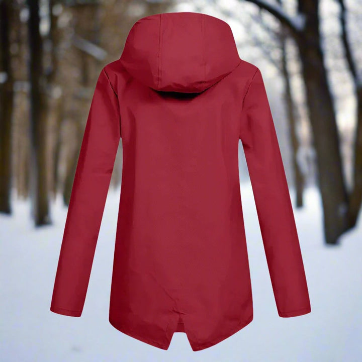 Damen Wasserdichte Regenjacke mit Kapuze und Reißverschluss, Outdoorjacke mit Taschen 10