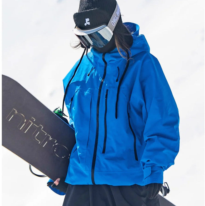 Damen Wasserdichte Ski-Jacke für Winter Outdoor Aktivitäten mit Komfort und Schutz 0