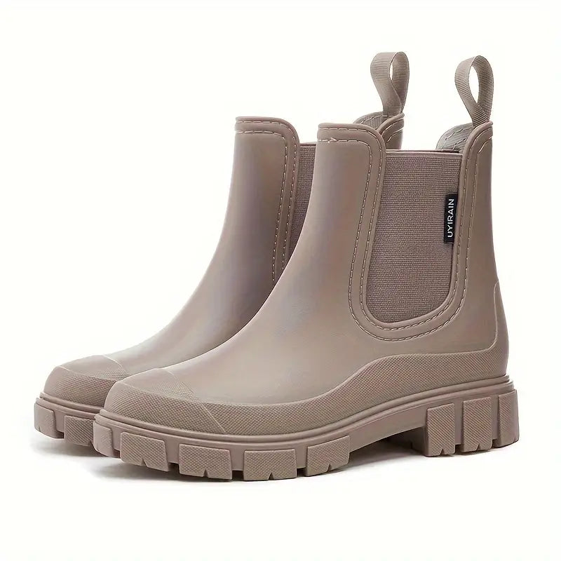 Damen Wasserdichte Slip-On Chelsea Stiefel mit Komfort und Schutz 0