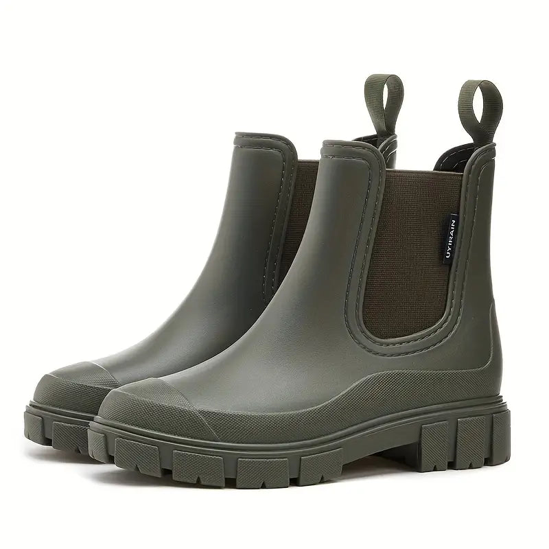 Damen Wasserdichte Slip-On Chelsea Stiefel mit Komfort und Schutz 4