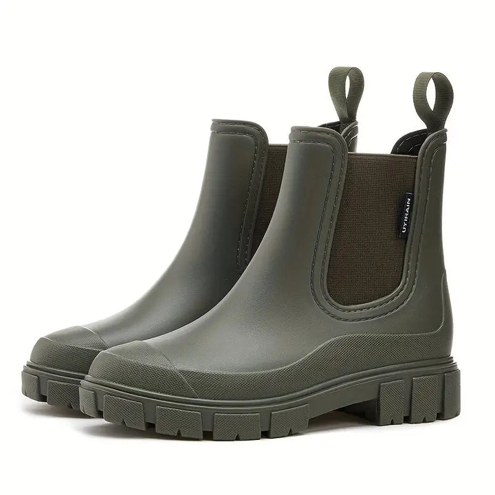 Damen Wasserdichte Slip-On Chelsea Stiefel mit Komfort und Schutz 4