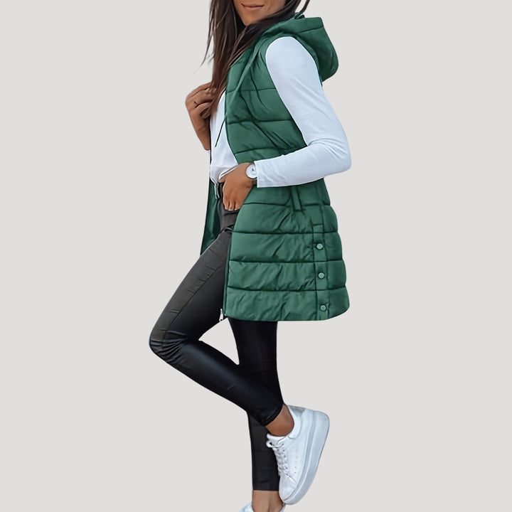 Damen Winter Steppweste mit Kapuze – Warm, Vielseitig und Modern 1