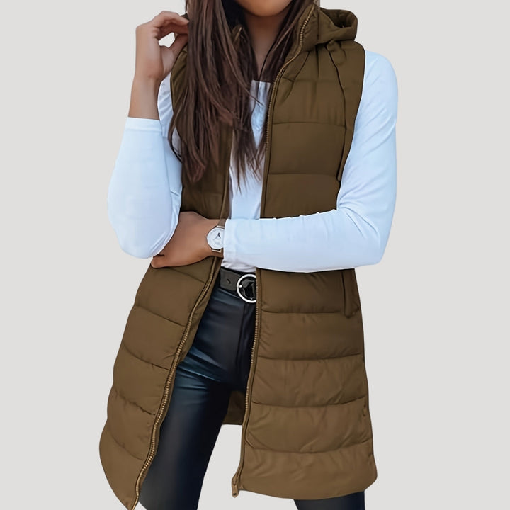 Damen Winter Steppweste mit Kapuze – Warm, Vielseitig und Modern 2