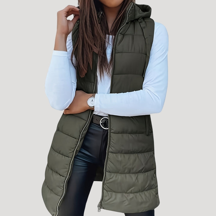 Damen Winter Steppweste mit Kapuze – Warm, Vielseitig und Modern 3