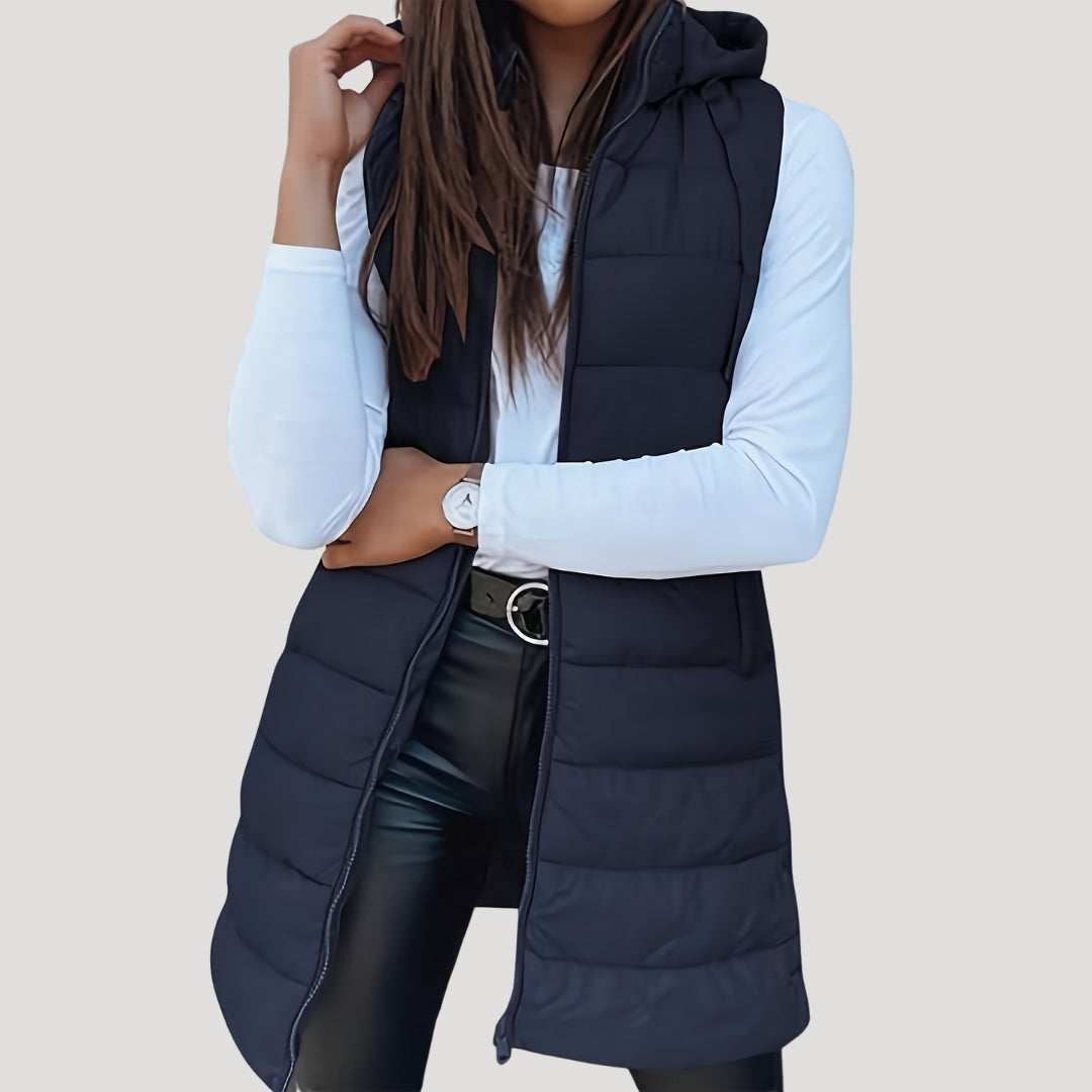 Damen Winter Steppweste mit Kapuze – Warm, Vielseitig und Modern 6