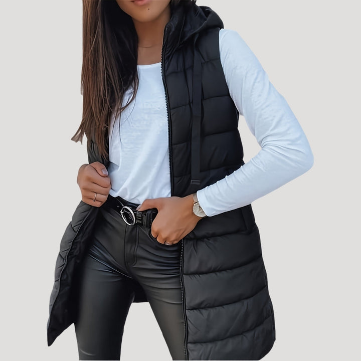 Damen Winter Steppweste mit Kapuze – Warm, Vielseitig und Modern 8