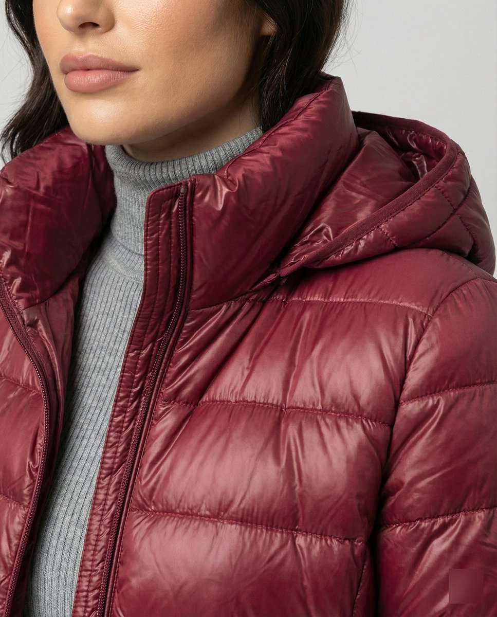 Damen Winterjacke Ultraleicht Slim-Fit Daunenjacke mit Kapuze für kalte Tage 2