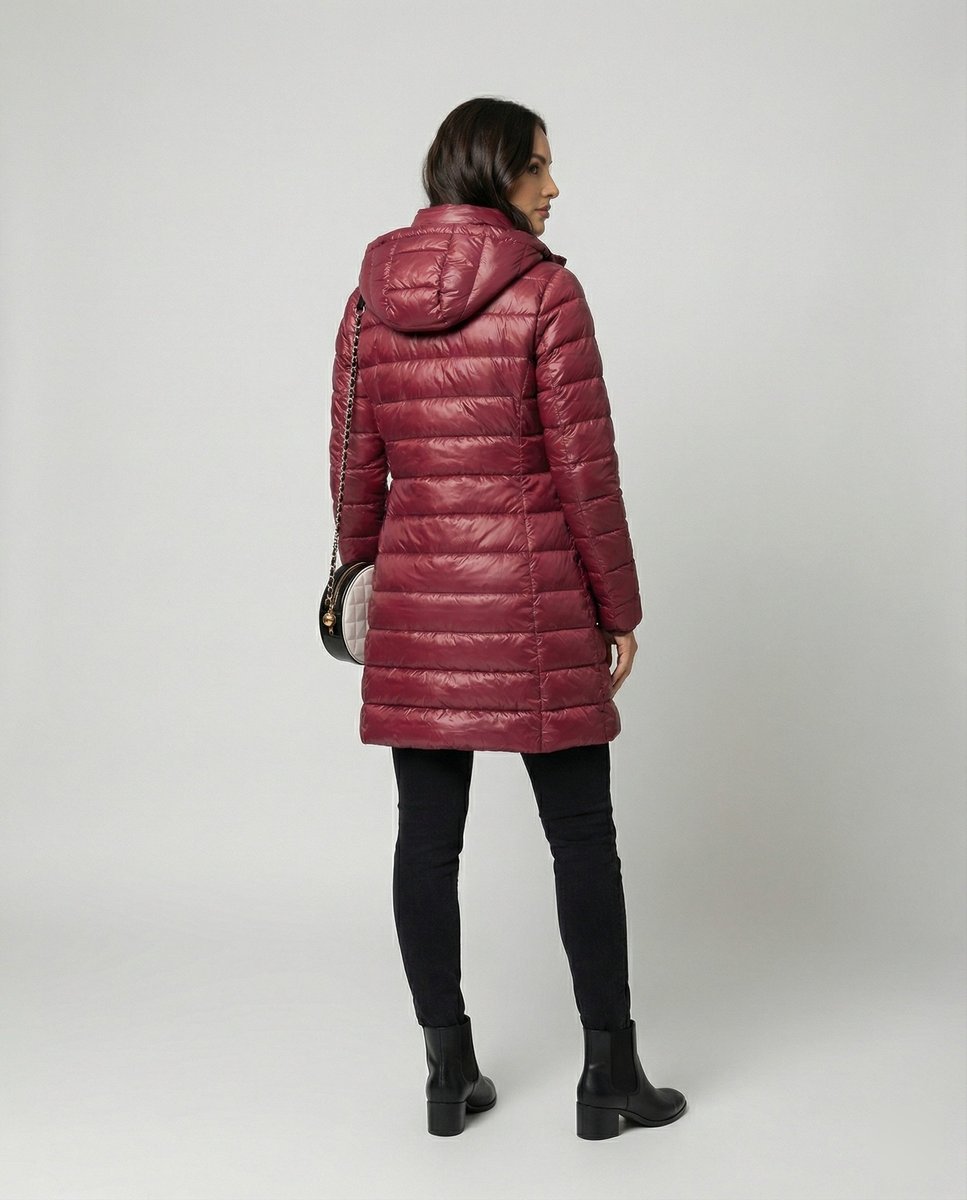 Damen Winterjacke Ultraleicht Slim-Fit Daunenjacke mit Kapuze für kalte Tage 3
