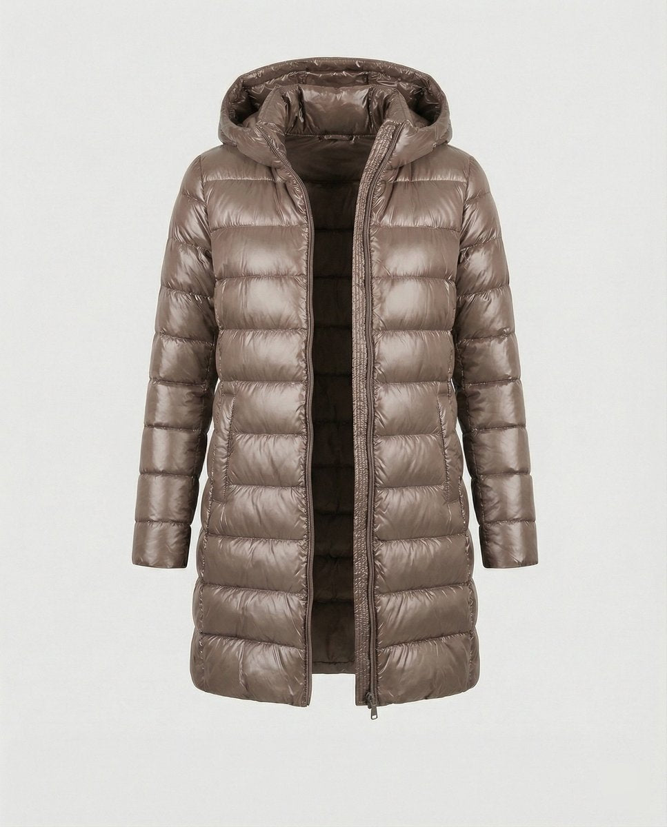 Damen Winterjacke Ultraleicht Slim-Fit Daunenjacke mit Kapuze für kalte Tage 7