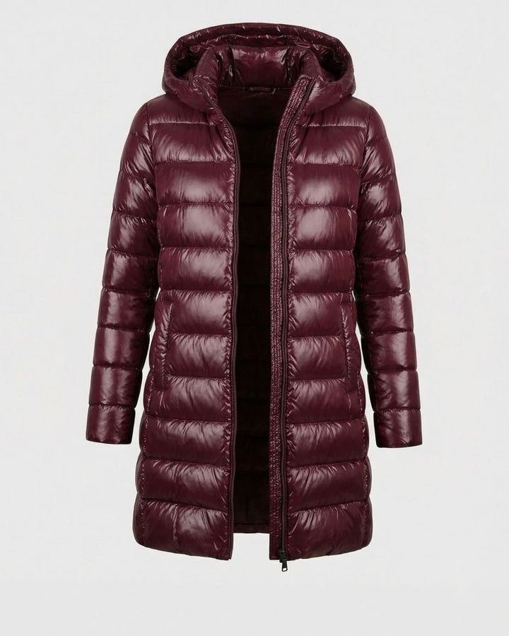 Damen Winterjacke Ultraleicht Slim-Fit mit Kapuze und Wärmender Daunenfüllung 4