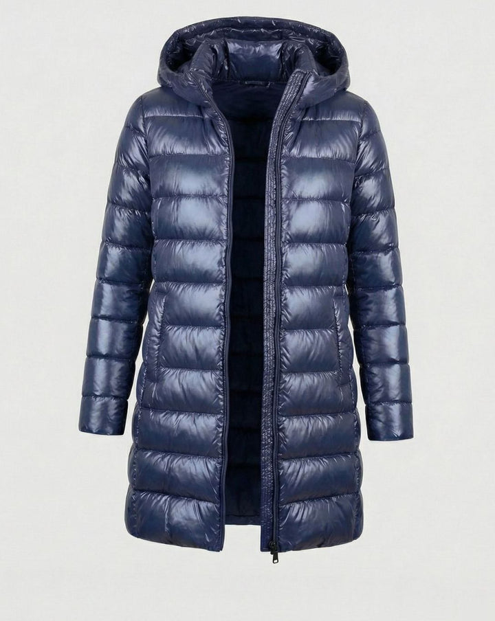 Damen Winterjacke Ultraleicht Slim-Fit mit Kapuze und Wärmender Daunenfüllung 6
