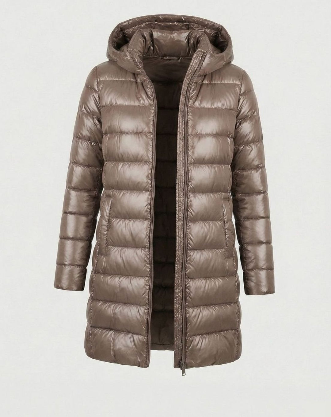 Damen Winterjacke Ultraleicht Slim-Fit mit Kapuze und Wärmender Daunenfüllung 7
