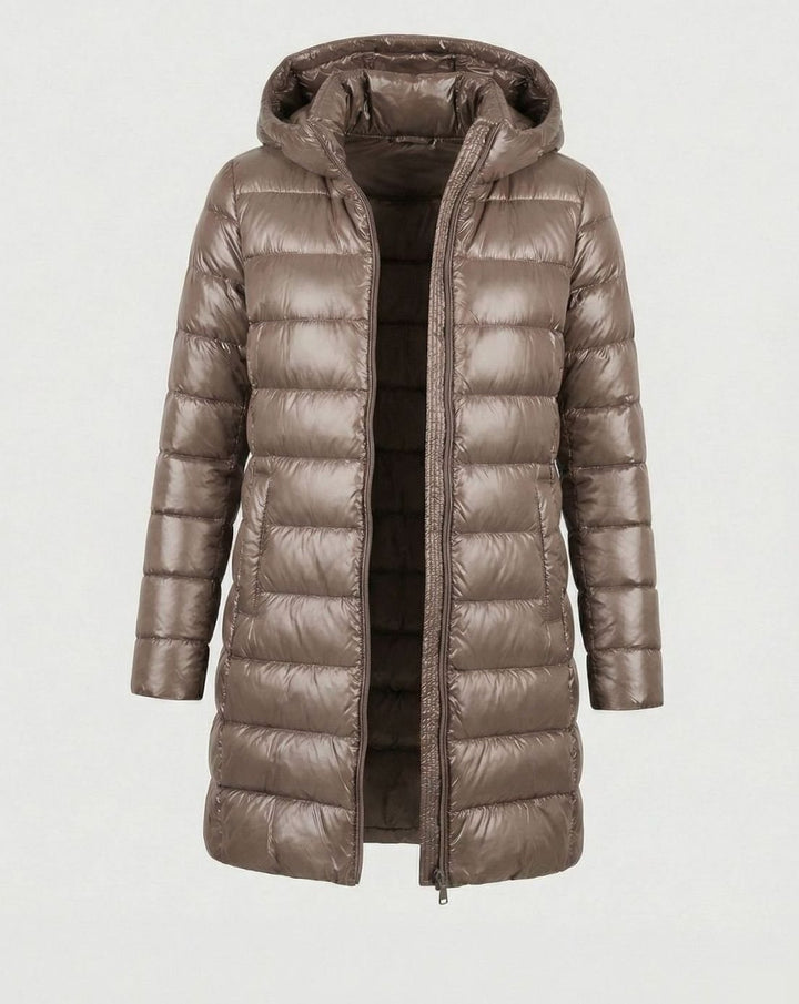 Damen Winterjacke Ultraleicht Slim-Fit mit Kapuze und Wärmender Daunenfüllung 7