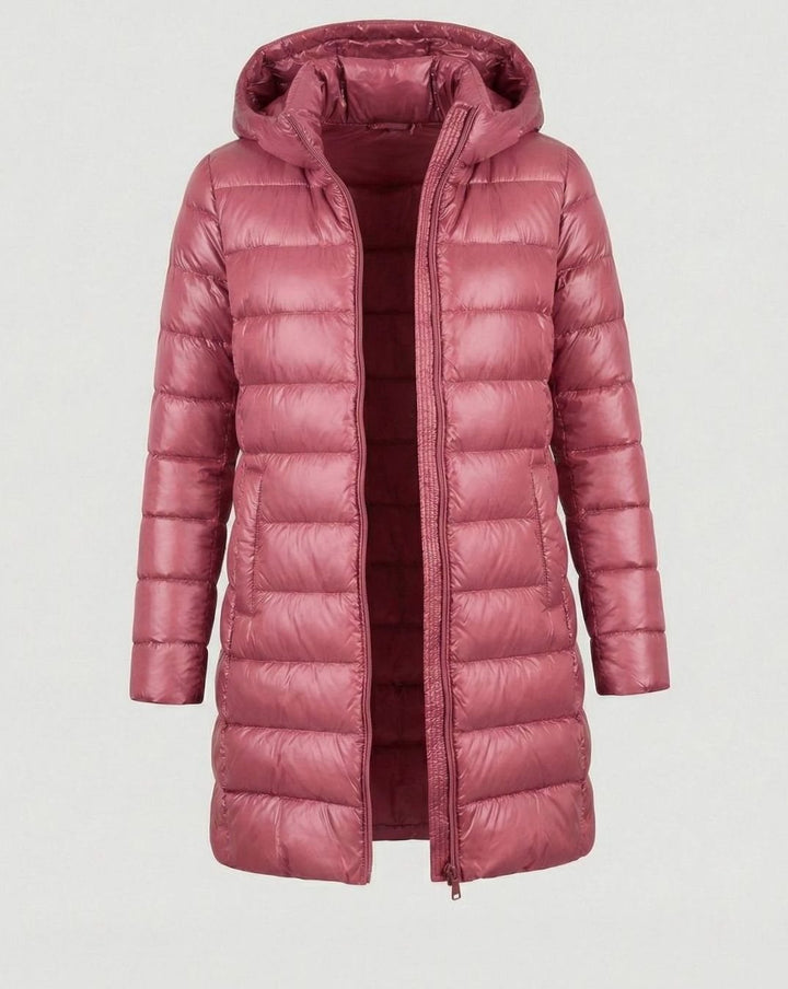 Damen Winterjacke Ultraleicht Slim-Fit mit Kapuze und Wärmender Daunenfüllung 8