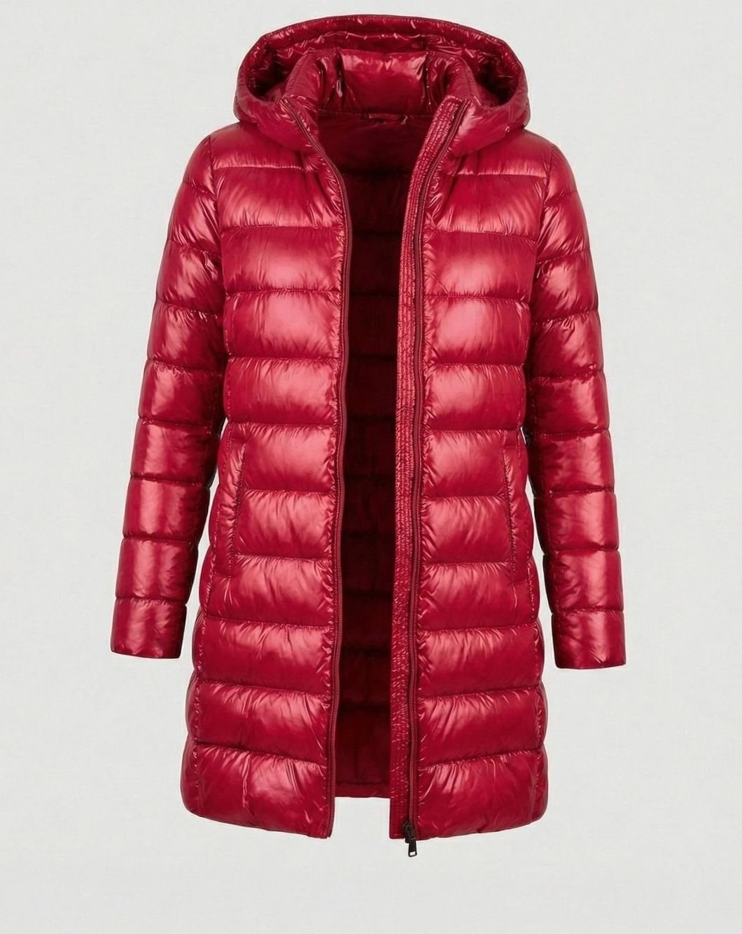 Damen Winterjacke Ultraleicht Slim-Fit mit Kapuze und Wärmender Daunenfüllung 9
