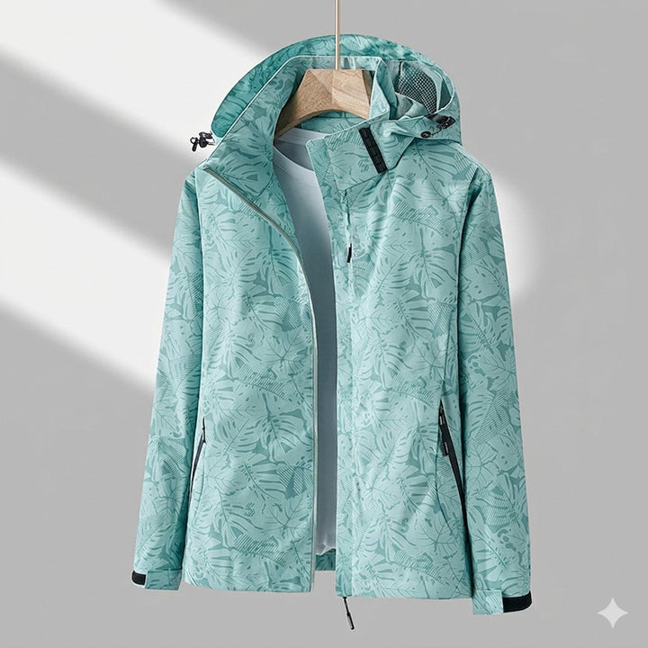 Damen Winterjacke Wasserdicht Gefüttert Outdoorjacke mit Verstellbarer Kapuze 4
