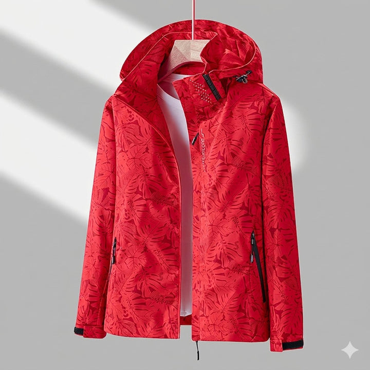 Damen Winterjacke Wasserdicht Gefüttert Outdoorjacke mit Verstellbarer Kapuze 7