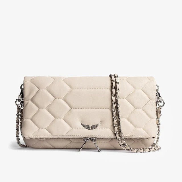Damen elegante Pochette Handtasche mit Riemen 6