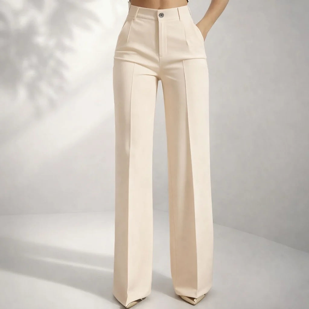 Damen klassische High Waist Hose 0