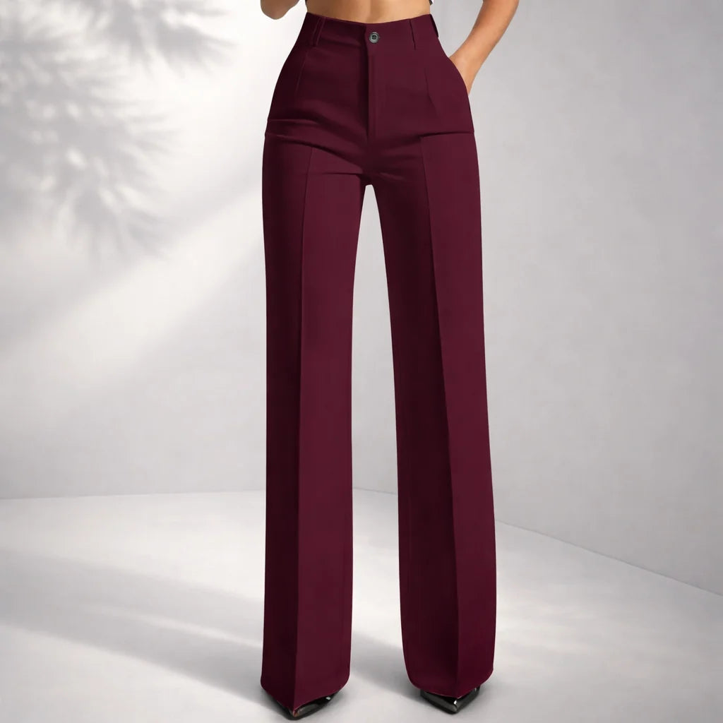 Damen klassische High Waist Hose 1