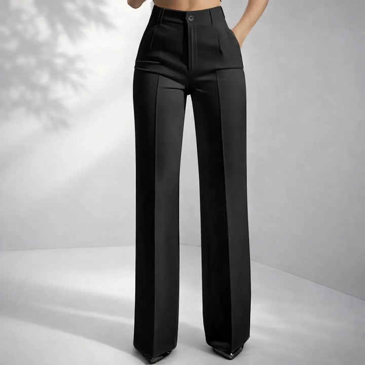 Damen klassische High Waist Hose 3
