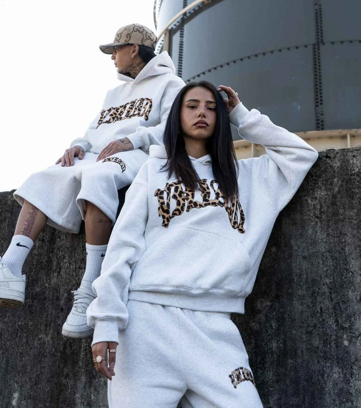 Damen lässiger Leopard Hoodie 2