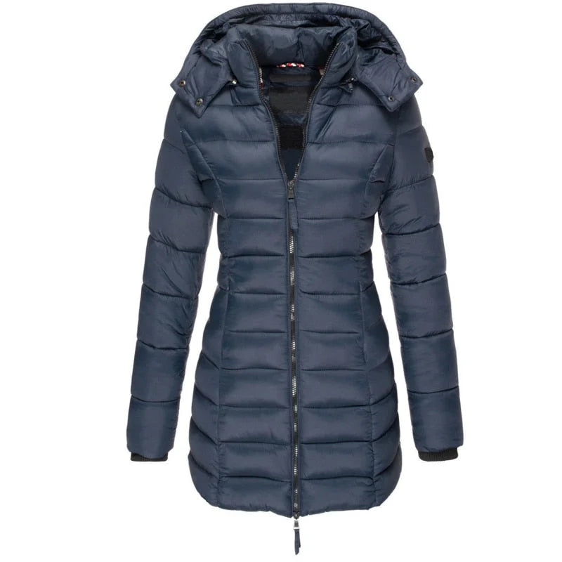 Damen warme Daunenjacke mit Kapuze Olivia 0