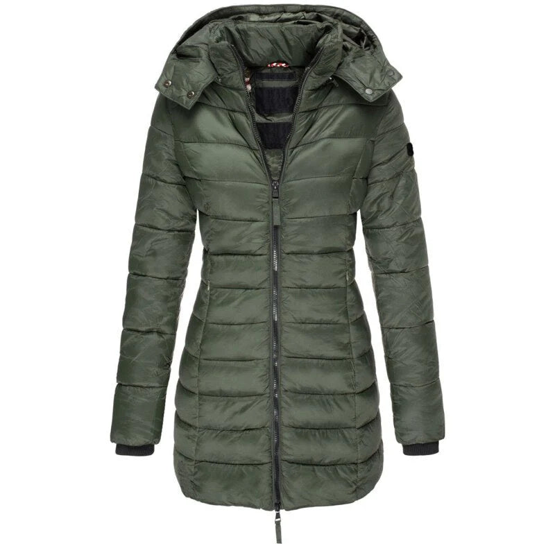 Damen warme Daunenjacke mit Kapuze Olivia 2