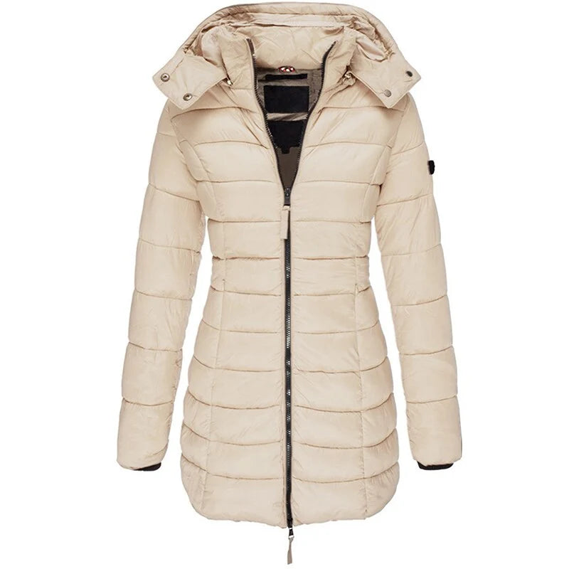 Damen warme Daunenjacke mit Kapuze Olivia 3
