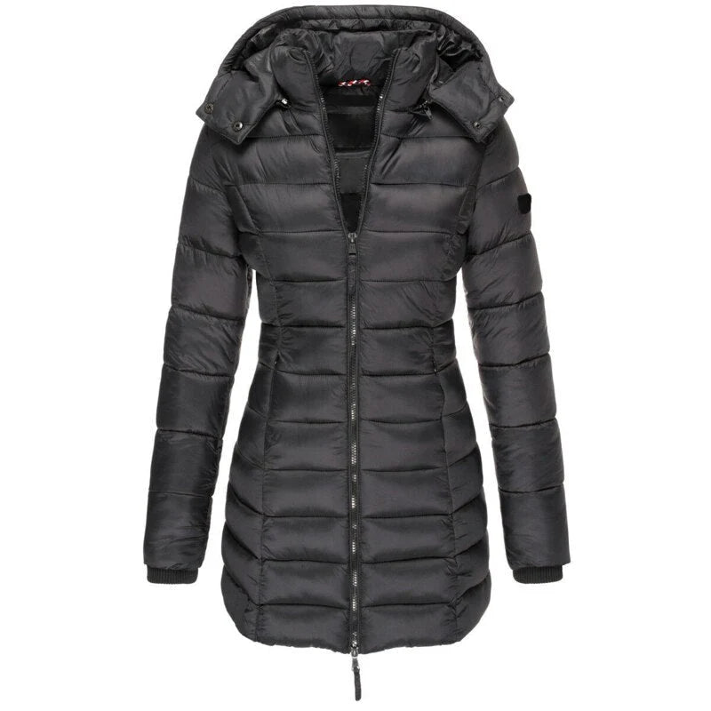 Damen warme Daunenjacke mit Kapuze Olivia 5