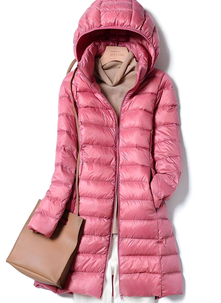 Damenjacke Lange Steppjacke Mit Abnehmbarer Kapuze Und Schlanker Passform Für Kalte Tage – Elegante Jacken Damen 0