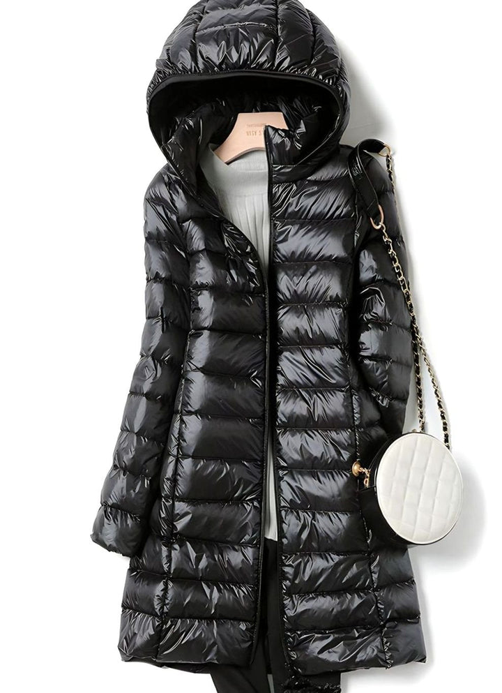 Damenjacke Lange Steppjacke Mit Abnehmbarer Kapuze Und Schlanker Passform Für Kalte Tage – Elegante Jacken Damen 2