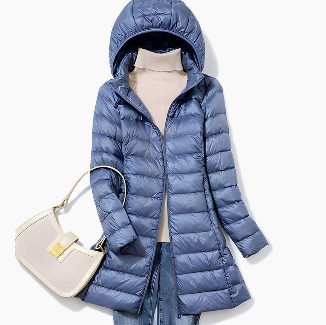 Damenjacke Lange Steppjacke Mit Abnehmbarer Kapuze Und Schlanker Passform Für Kalte Tage – Elegante Jacken Damen 3