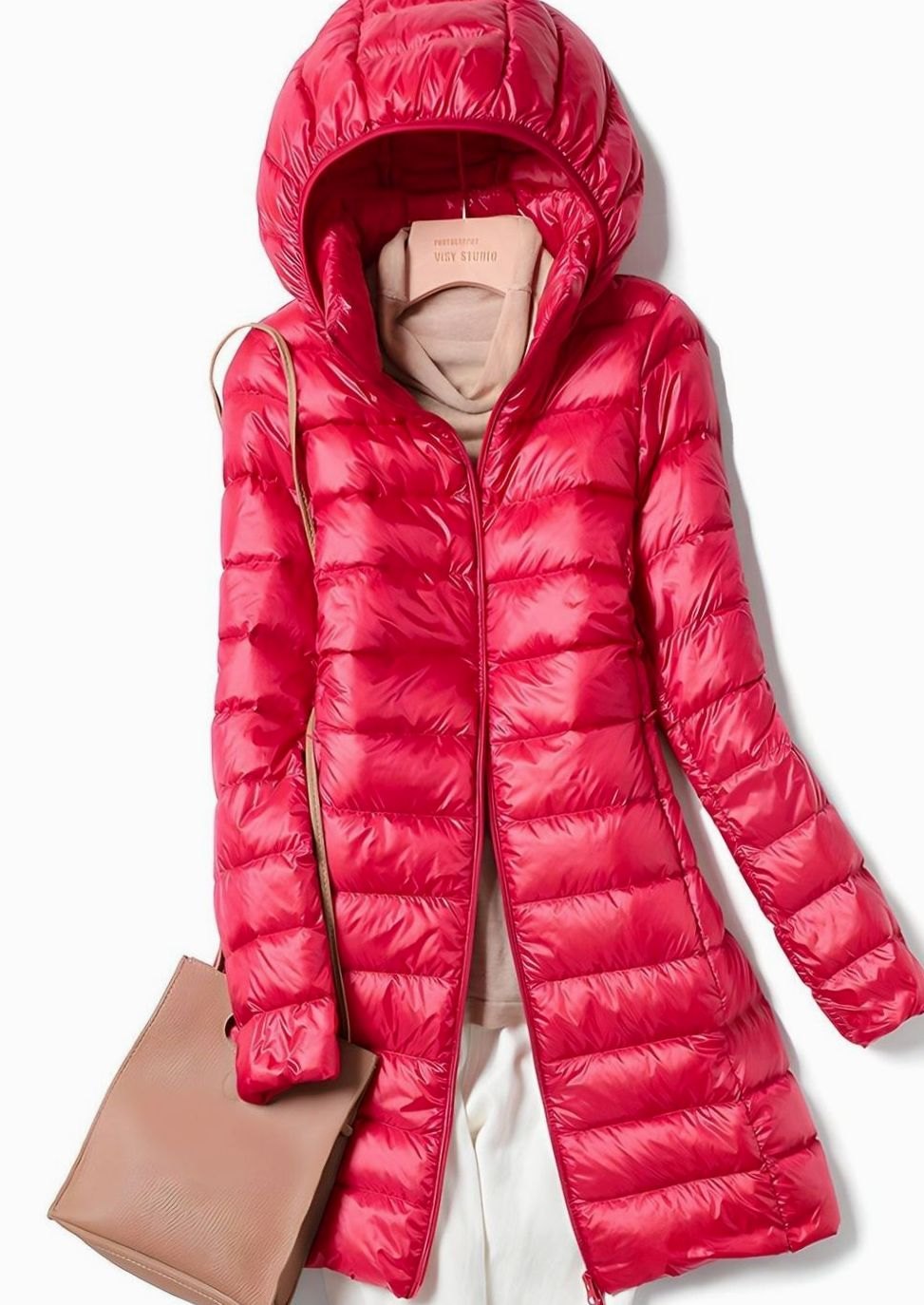 Damenjacke Lange Steppjacke Mit Abnehmbarer Kapuze Und Schlanker Passform Für Kalte Tage – Elegante Jacken Damen 5