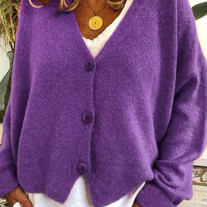 Damenjacke V-Ausschnitt – Elegante Strickjacke für Alltag und Büro, Vielseitig Kombinierbar, Jacken Damen 2