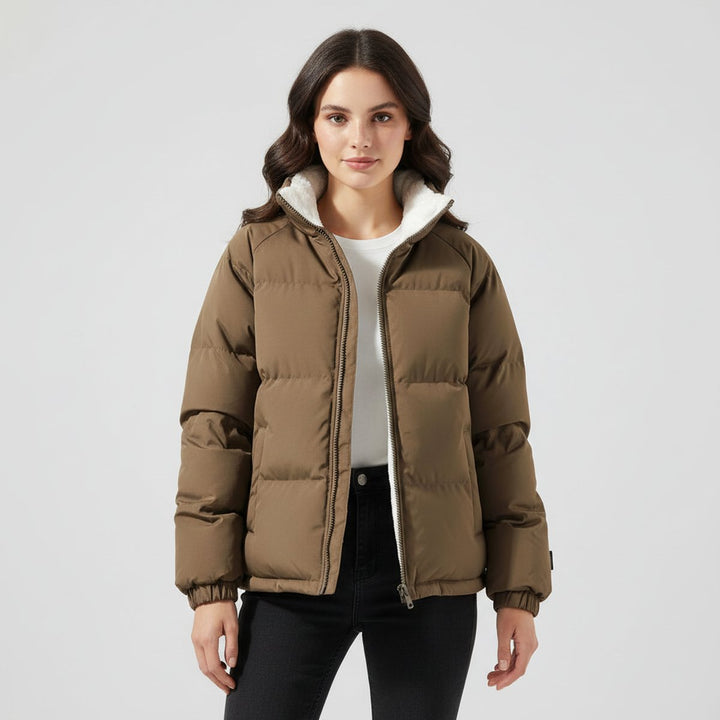 Damenjacke Winterjacke Kapuzen-Pufferjacke Tailliert Warm für Kaltes Wetter 0