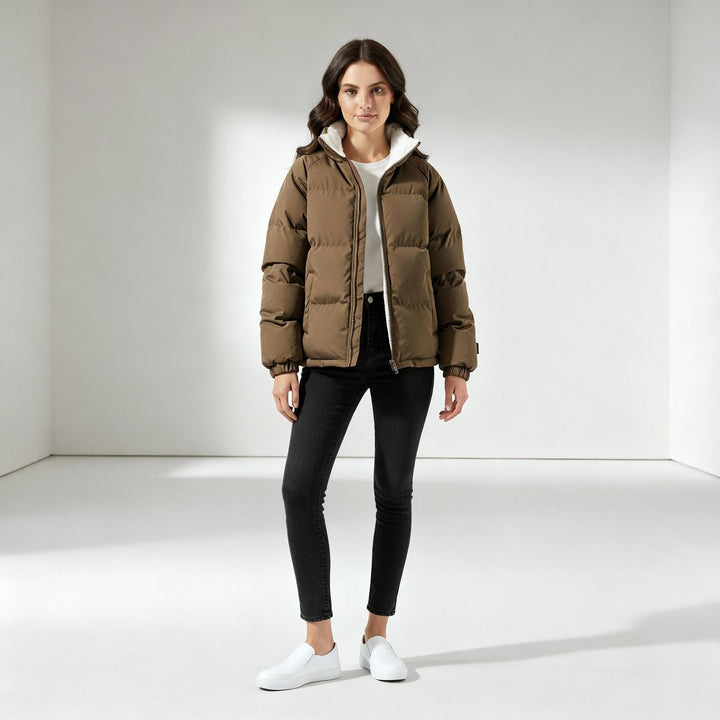 Damenjacke Winterjacke Kapuzen-Pufferjacke Tailliert Warm für Kaltes Wetter 2
